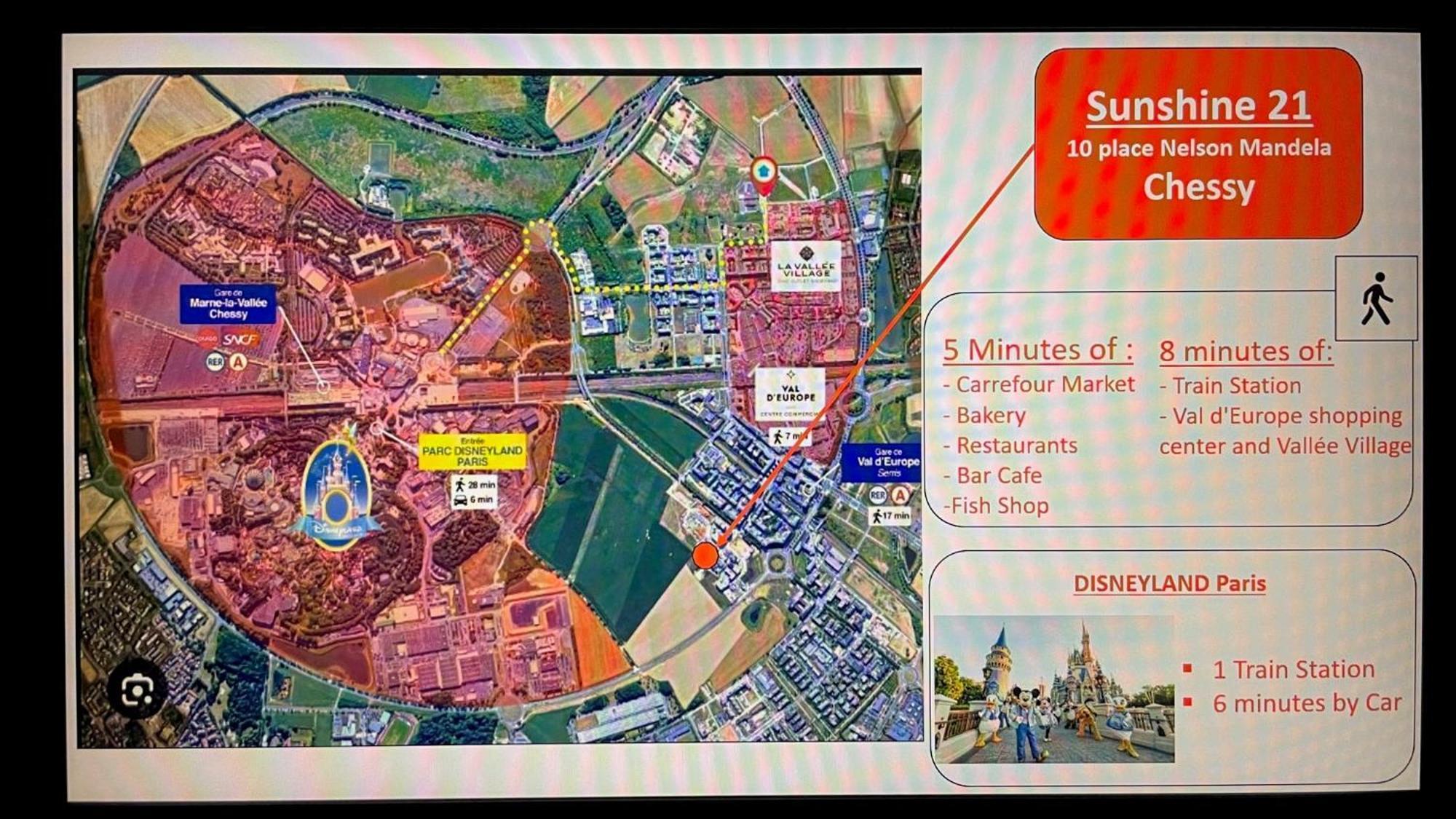 Disneyland-Paris Sunshine - 6Pers - Terrasse - Vue Sur Parc - 2Parkings 谢西 外观 照片